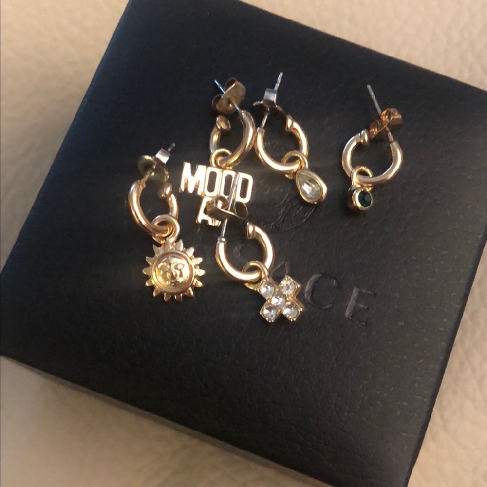 Urban Outfitter Charm Hoop Earring Set